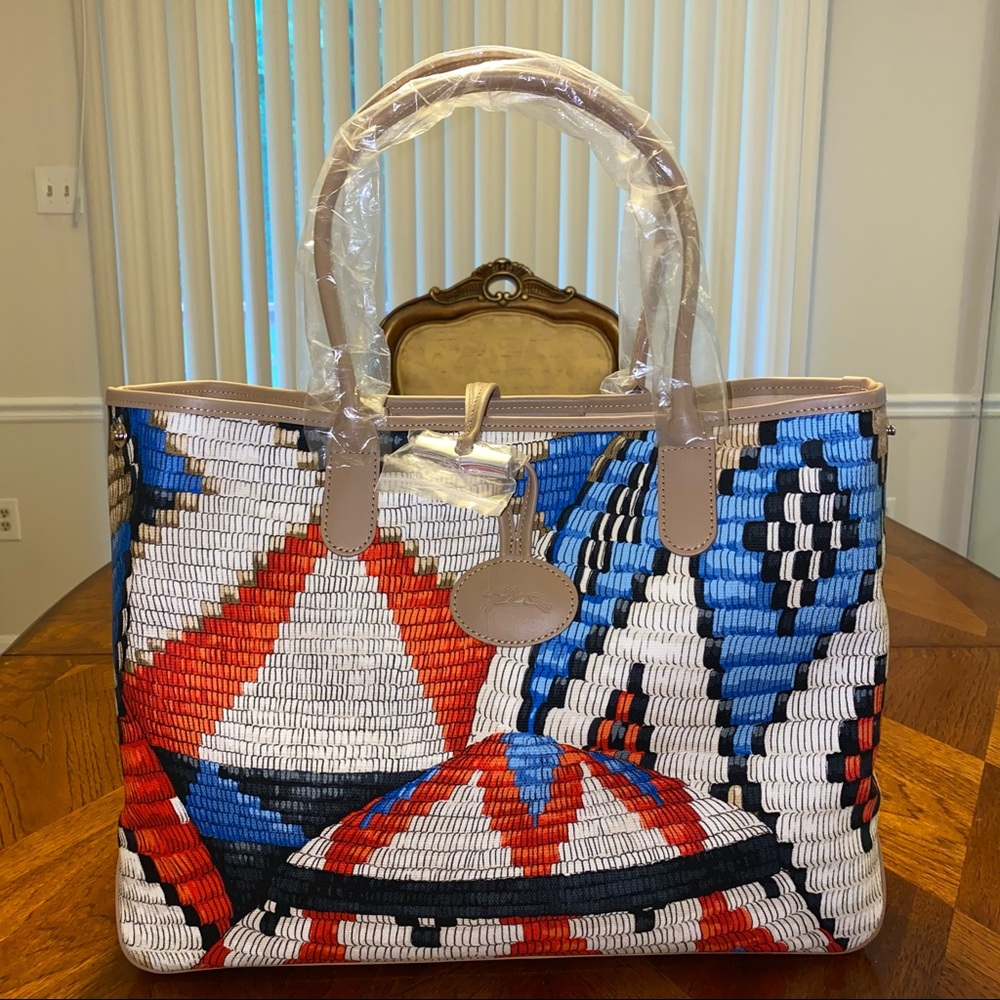 NWOT Longchamp Roseau Panier d'Art Tote